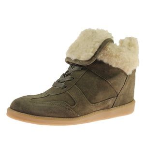 steve madden • rocky suede wedge sneakers •